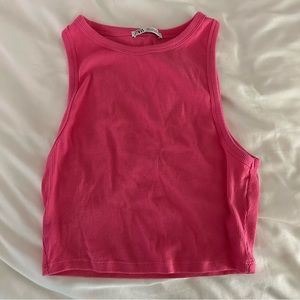 Pink ZARA Cropped Tank Top